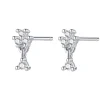 Ohrstecker | Hey Happiness Blumen Tropfen-Ohrstecker aus Sterlingsilber Silver