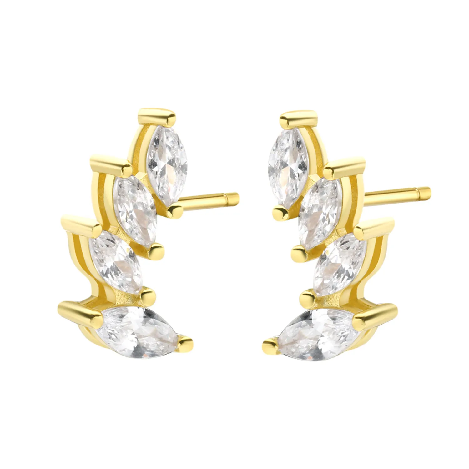 Ohrstecker | Hey Happiness Bogen Ohrstecker Sterlingsilber in Gold