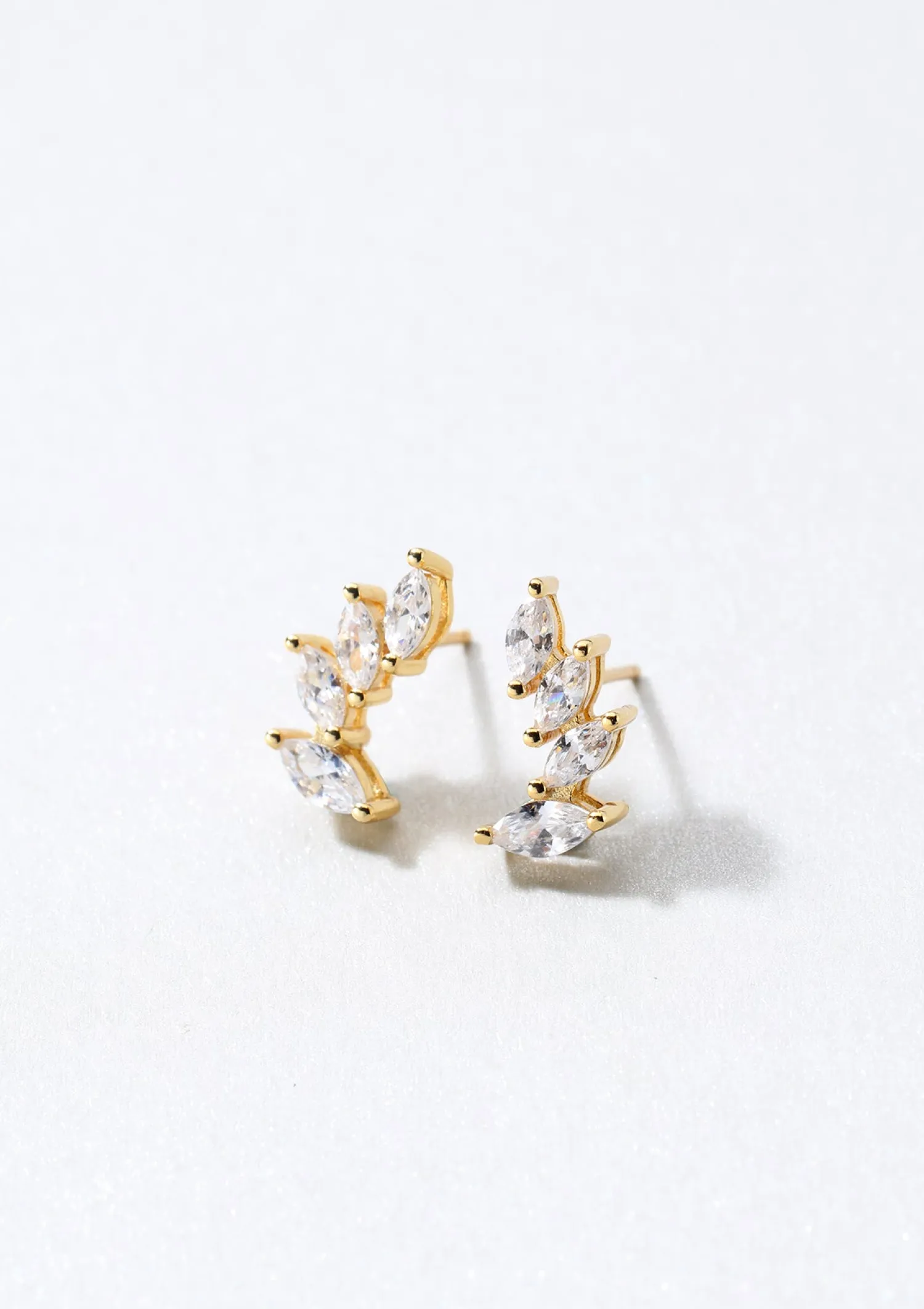 Ohrstecker | Hey Happiness Bogen Ohrstecker Sterlingsilber in Gold
