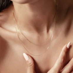 Filigrane Ketten | Hey Happiness Box Chain Kette Veretes Sterlingsilber Gold