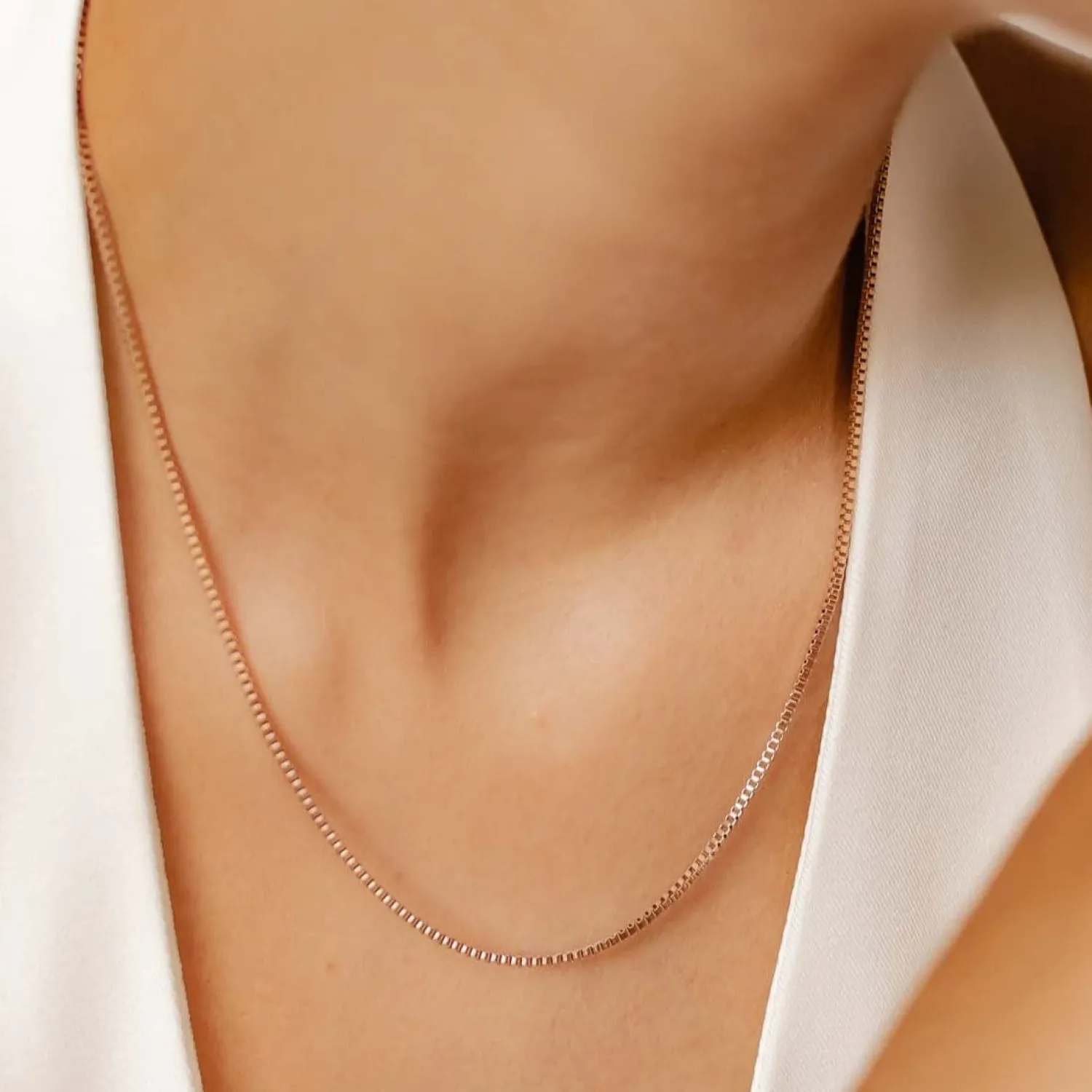 Filigrane Ketten | Hey Happiness Box Link Kette Gliederkette in Rosegold Rose Gold