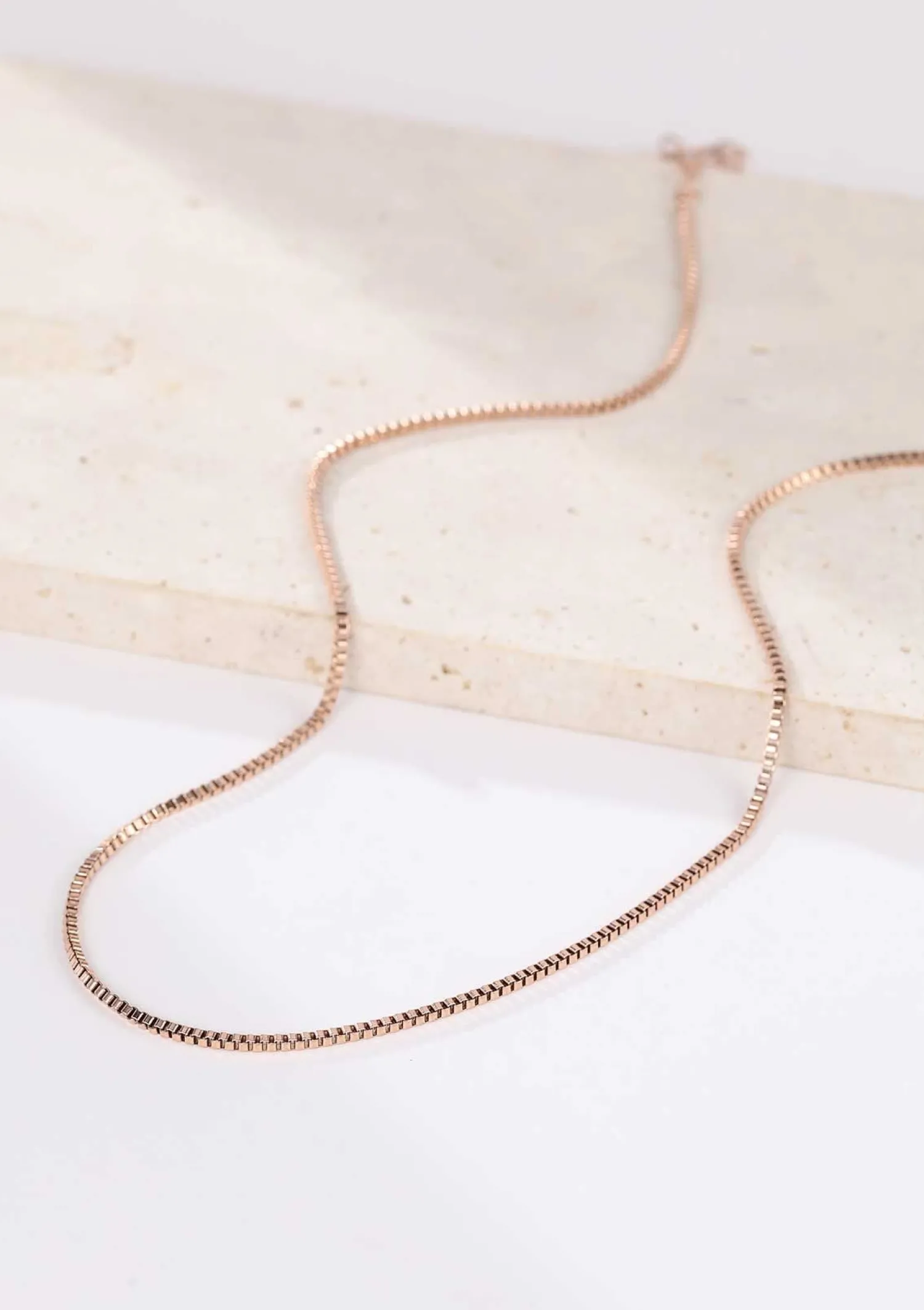 Filigrane Ketten | Hey Happiness Box Link Kette Gliederkette in Rosegold Rose Gold