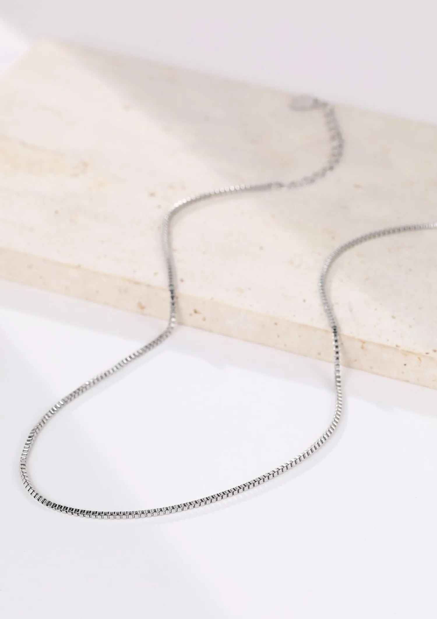 Filigrane Ketten | Hey Happiness Box Link Kette Gliederkette in Silber Silver
