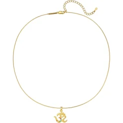 Anhänger | Filigrane Ketten | Hey Happiness Chakra-Om-Anhänger Halskette für Einheit aus Sterlingsilber