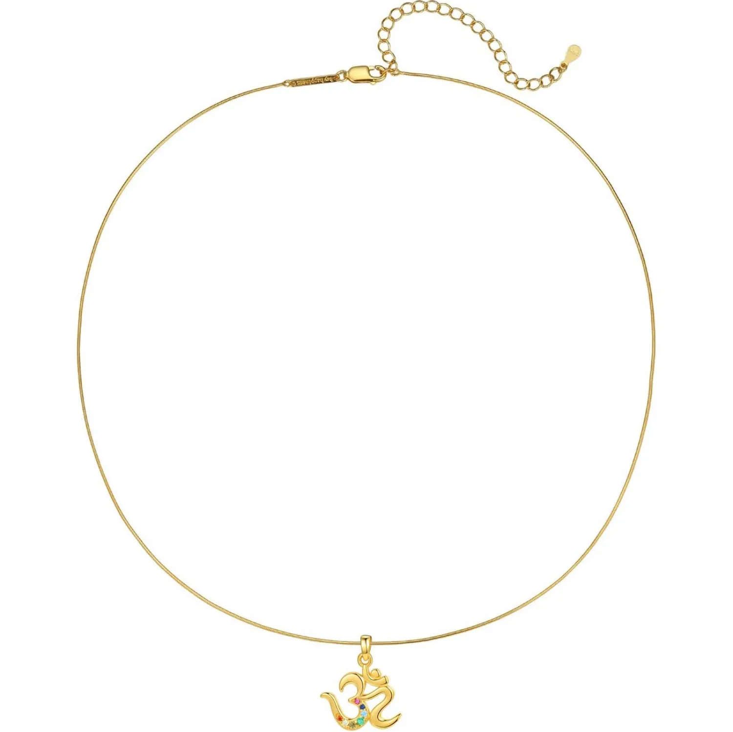 Anhänger | Filigrane Ketten | Hey Happiness Chakra-Om-Anhänger Halskette für Einheit aus Sterlingsilber