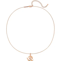 Anhänger | Filigrane Ketten | Hey Happiness Chakra-Om-Anhänger Halskette für Einheit aus Sterlingsilber