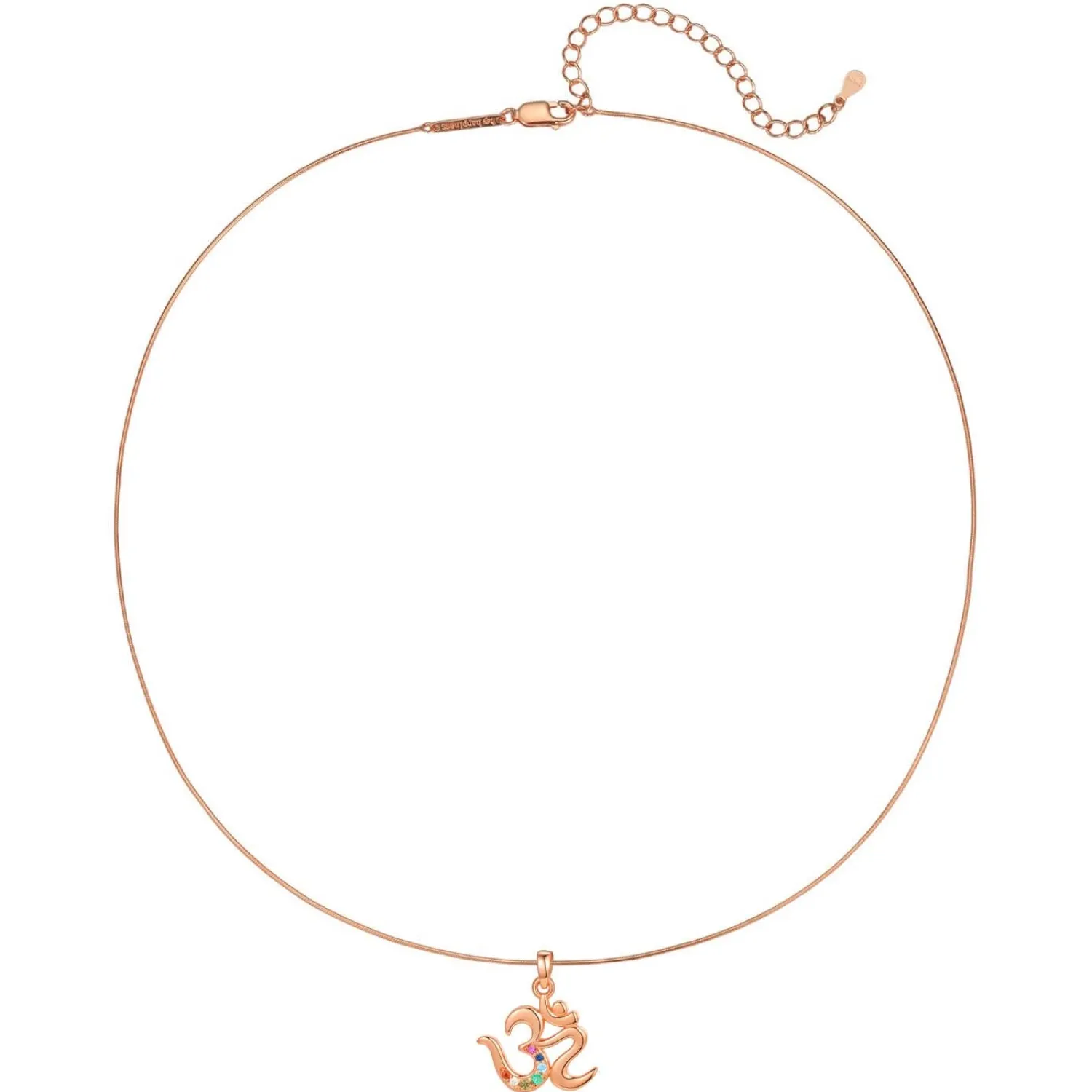 Anhänger | Filigrane Ketten | Hey Happiness Chakra-Om-Anhänger Halskette für Einheit aus Sterlingsilber