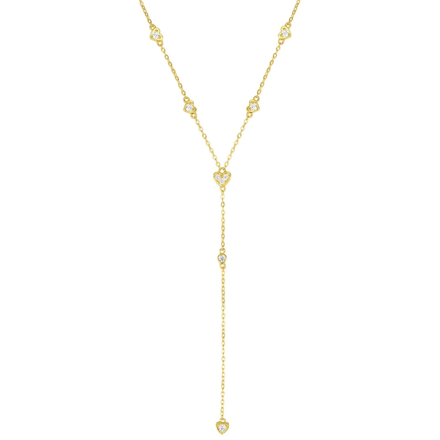 Lariat Necklaces | Filigrane Ketten | Hey Happiness Cherish Y Kette Gold Sterlingsilber