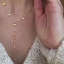Lariat Necklaces | Filigrane Ketten | Hey Happiness Cherish Y Kette Gold Sterlingsilber