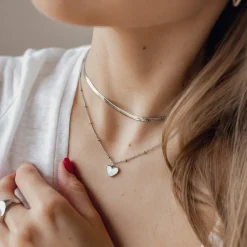 Choker Ketten | Filigrane Ketten | Hey Happiness Choker Schlangenkette Silber Silver