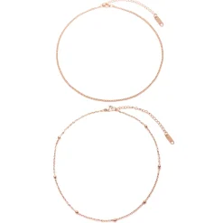 Choker Ketten | Filigrane Ketten | Hey Happiness Choker Set im Zarten Design Rosévergoldet Rose Gold