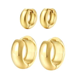 Earring Stack Sets | Creolen | Hey Happiness Chunky Creolen Ohrringe Set aus Edelstahl