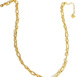 Statement Ketten | Hey Happiness Chunky Oval Figarokette in Gold