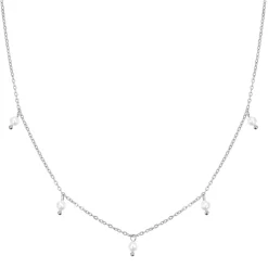 Perlenketten | Filigrane Ketten | Hey Happiness Cinque Kette mit Perlenanhänger Rosegold Silver
