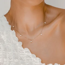 Perlenketten | Filigrane Ketten | Hey Happiness Cinque Kette mit Perlenanhänger Rosegold Rose Gold