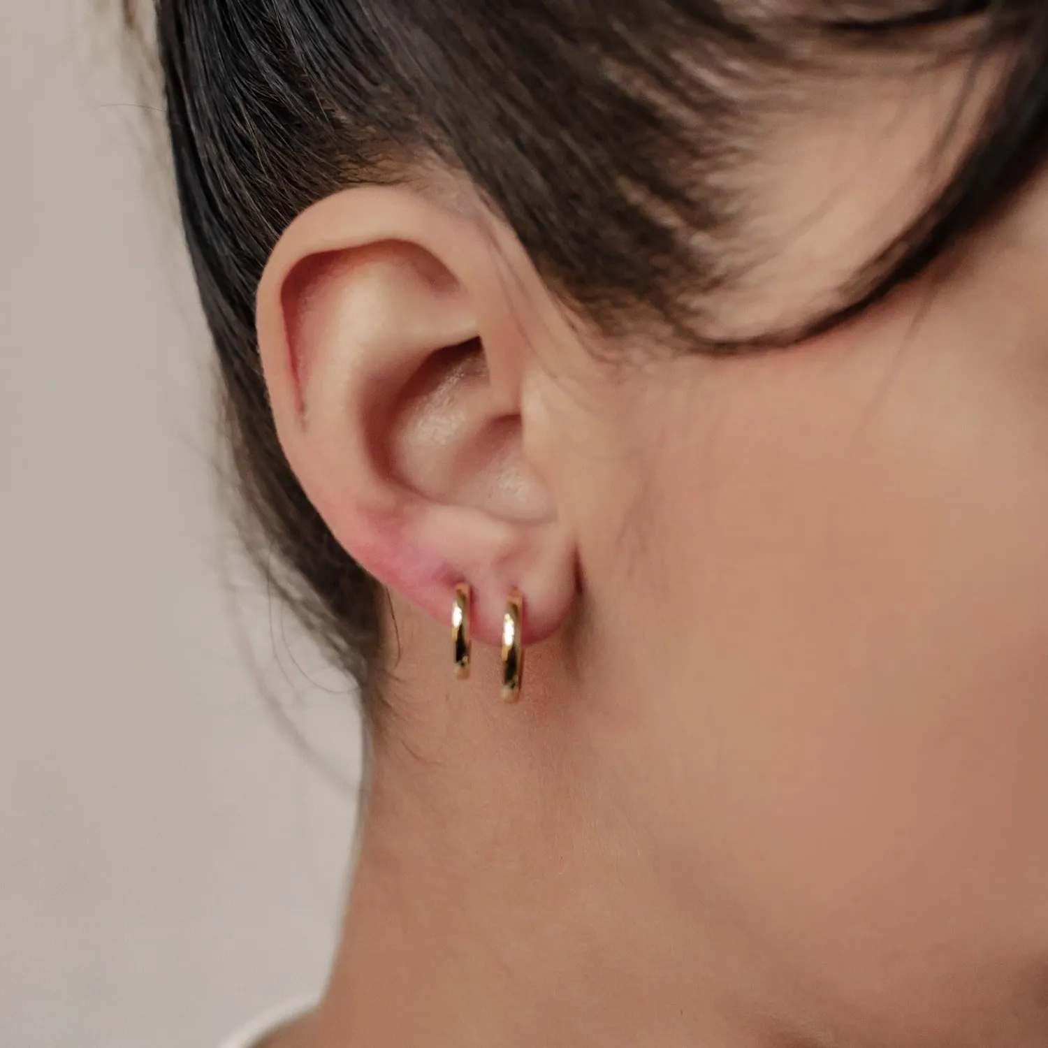 Earring Stack Sets | Creolen | Hey Happiness Classic Band Hoop Earring Set Sterling Silver