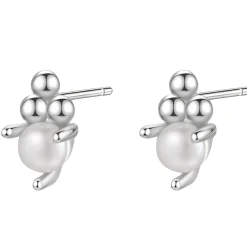Ohrstecker | Perlenohrringe | Hey Happiness Cluster Ohrstecker Perlen Sterlingsilber Silver