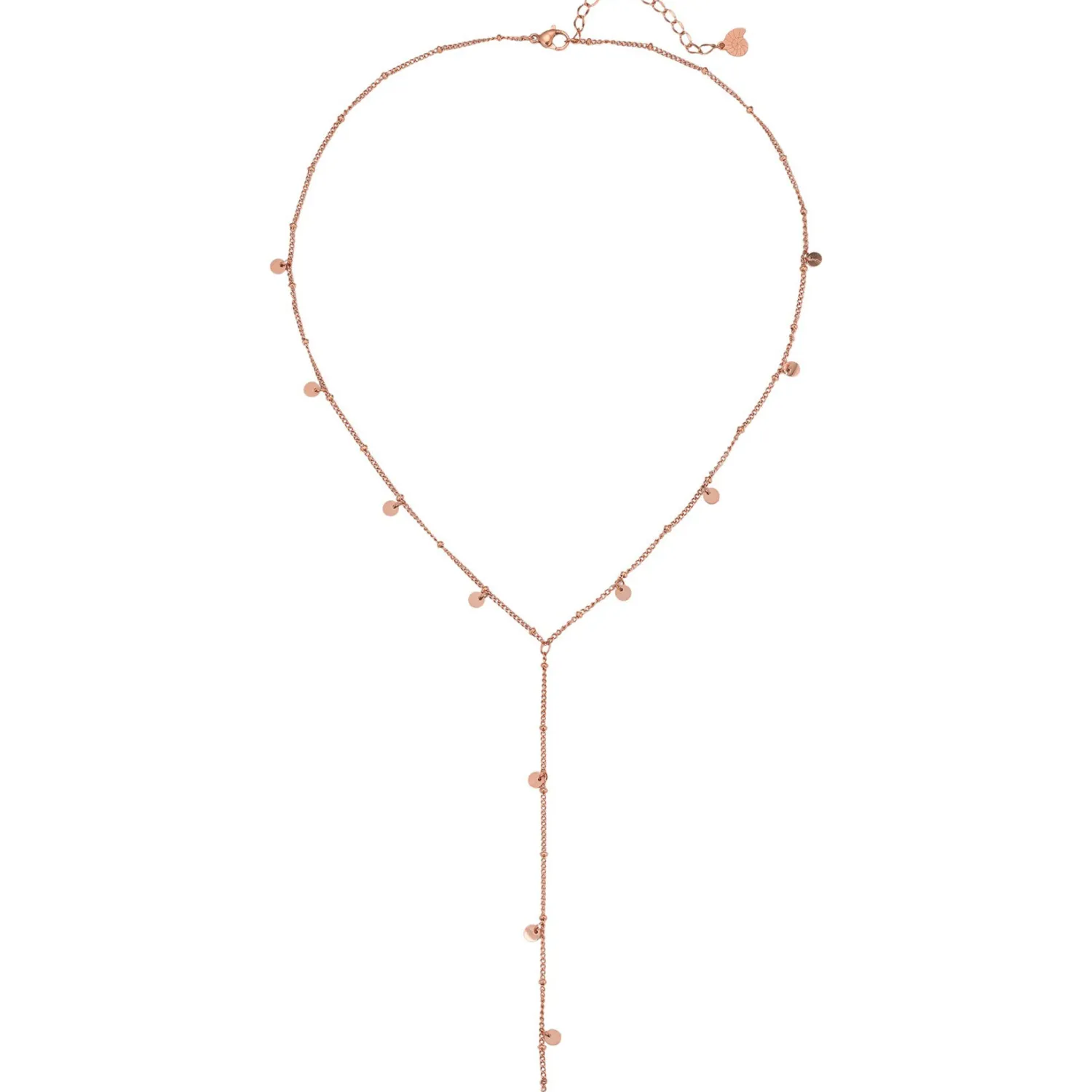 Filigrane Ketten | Hey Happiness Coin Y Lariat Halskette wasserdicht