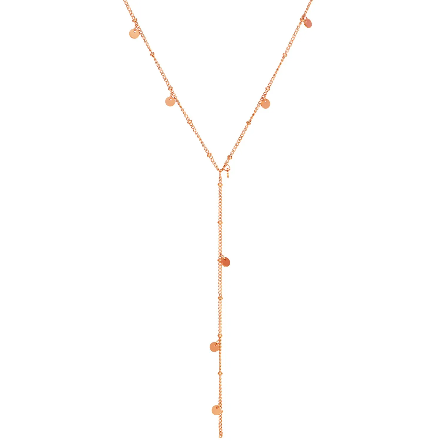 Filigrane Ketten | Hey Happiness Coin Y Lariat Halskette wasserdicht