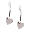Creolen | Hey Happiness Creolen mit Herzanhänger in Silber Silver