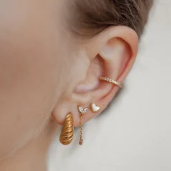 Creolen | Hey Happiness Croissant Creolen in Gold