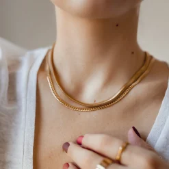 Statement Ketten | Hey Happiness Cuban Link Kette Panzerkette in Gold