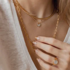 Statement Ketten | Hey Happiness Cuban Link Kette Panzerkette in Gold
