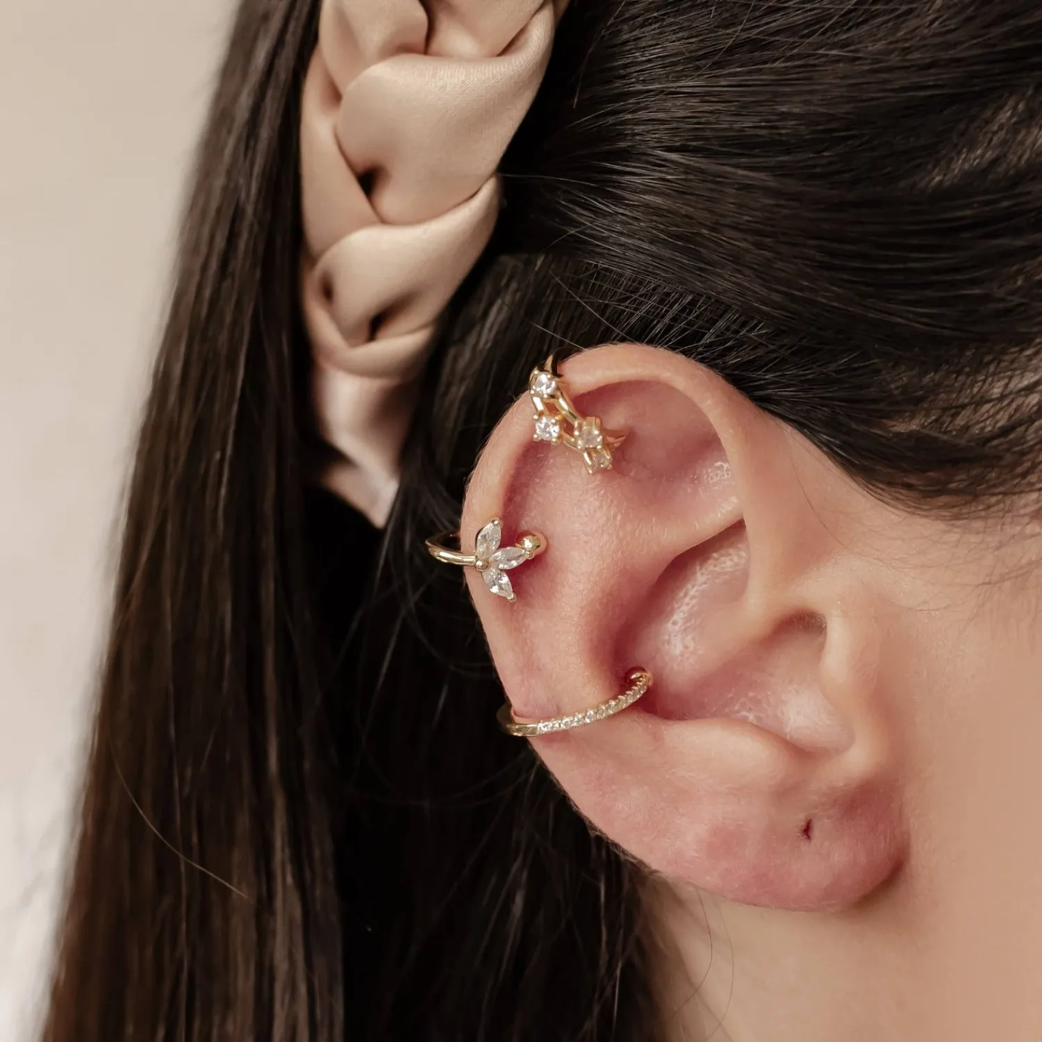 Earring Stack Sets | Ear Cuffs | Hey Happiness Cuff Ohrringe Set aus Sterlingsilber
