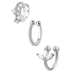 Earring Stack Sets | Ear Cuffs | Hey Happiness Cuff Ohrringe Set aus Sterlingsilber