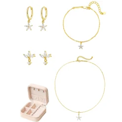 Necklace Sets | Hey Happiness Daisy Sterling Silver Jewelry and Case Set