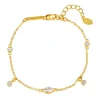 Charm Armbänder | Hey Happiness Dazzle Armkette Sterlingsilber Gold