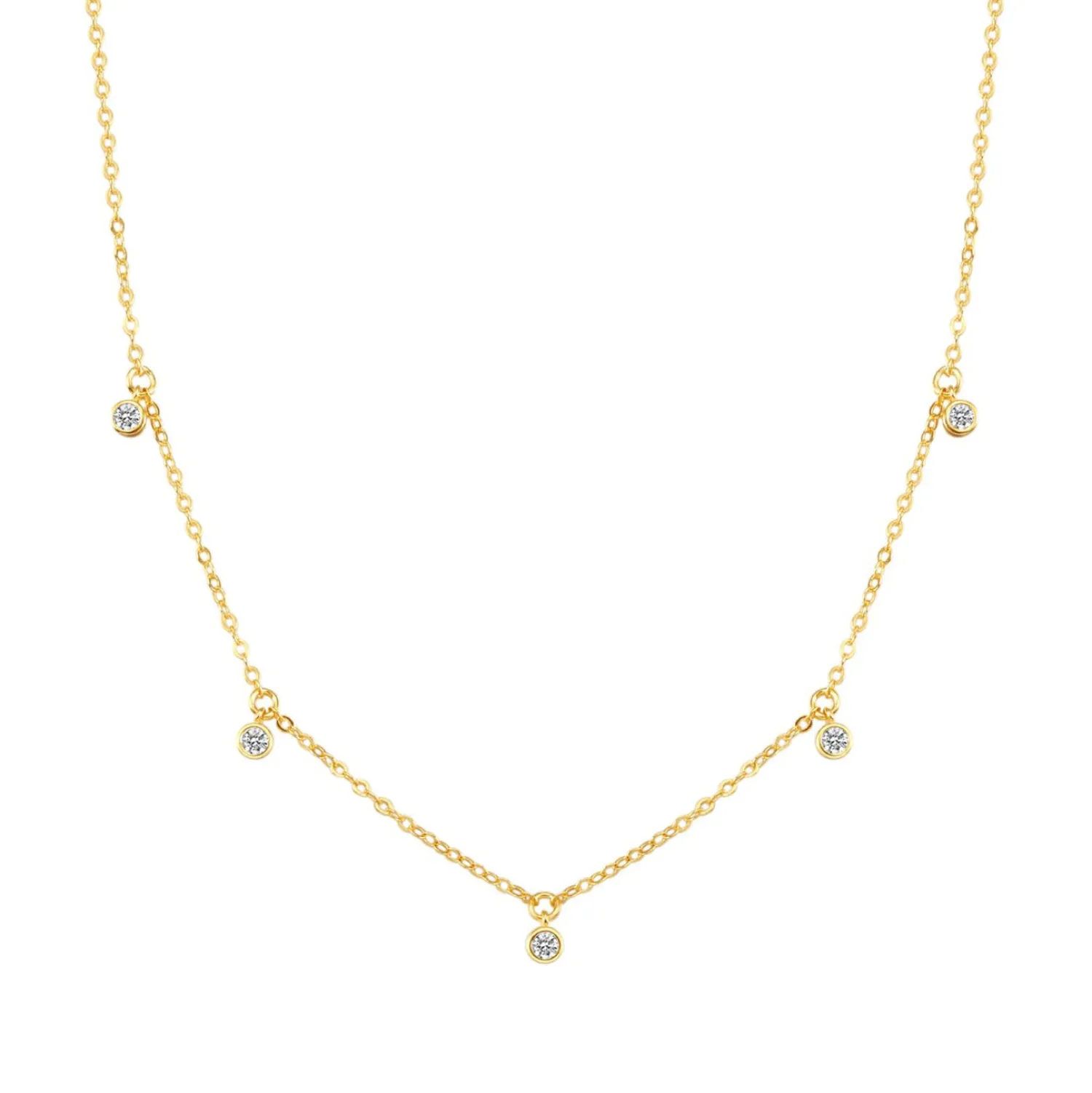 Filigrane Ketten | Hey Happiness Dazzling Zirkonia Kette Sterlingsilber