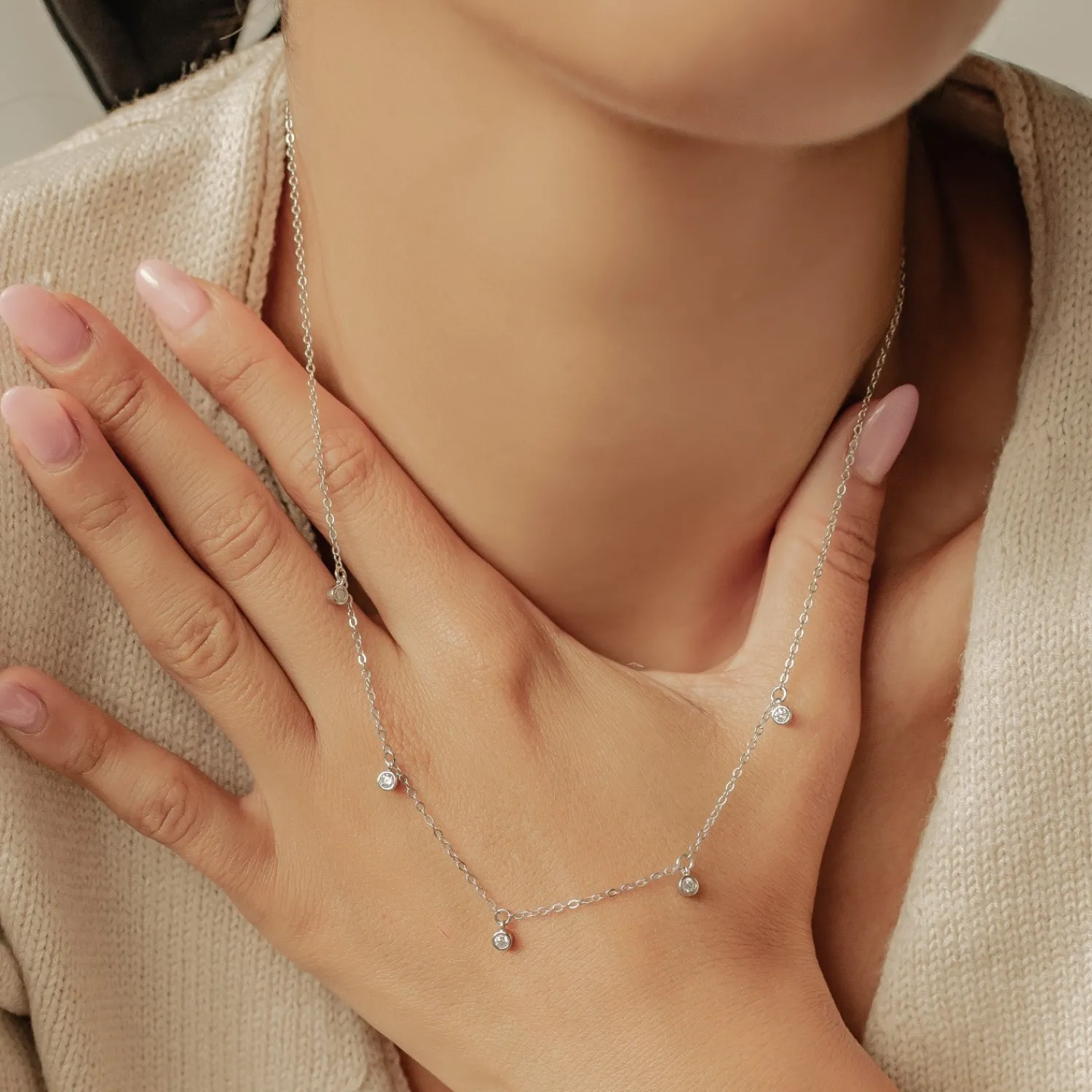 Filigrane Ketten | Hey Happiness Dazzling Zirkonia Kette Sterlingsilber