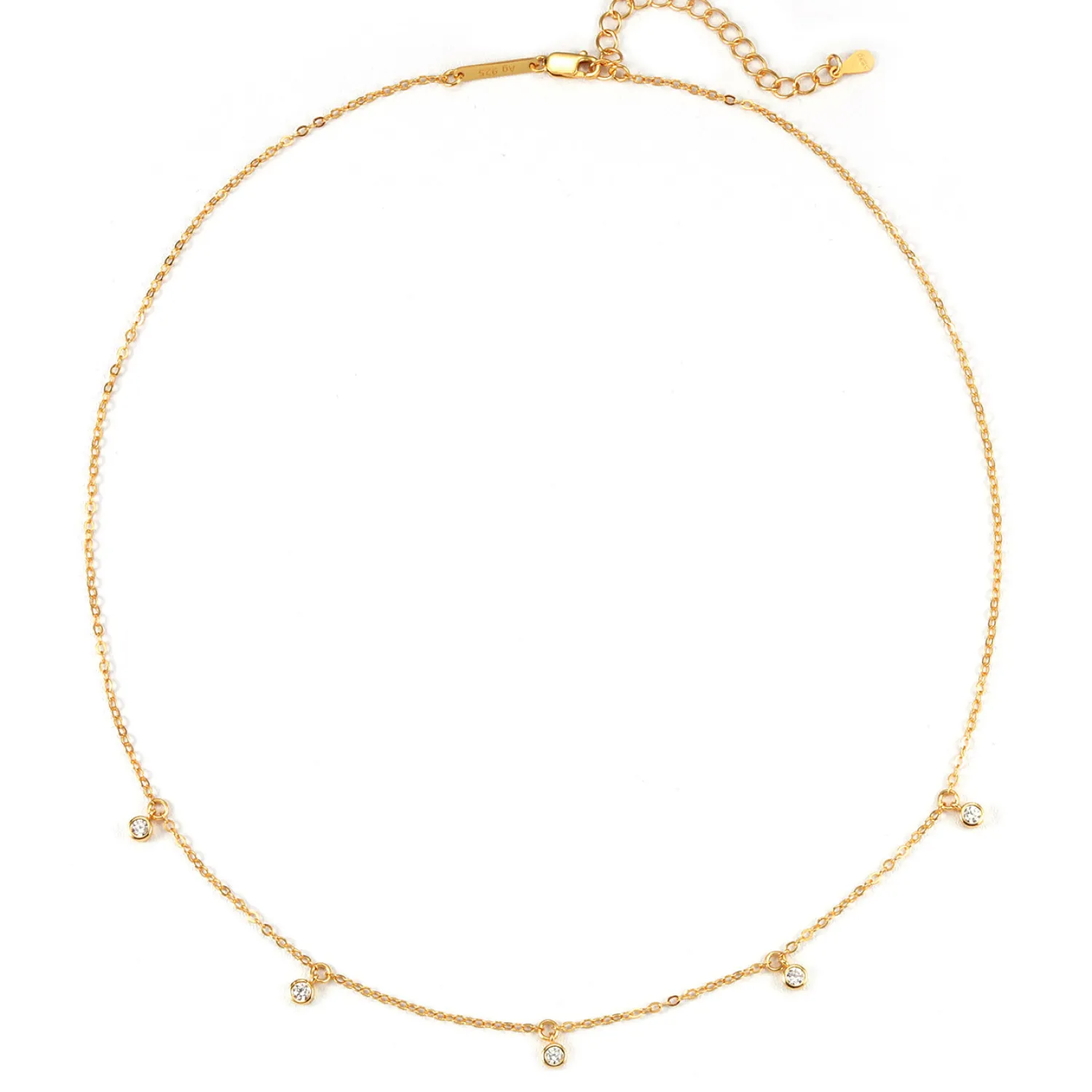 Filigrane Ketten | Hey Happiness Dazzling Zirkonia Kette Sterlingsilber
