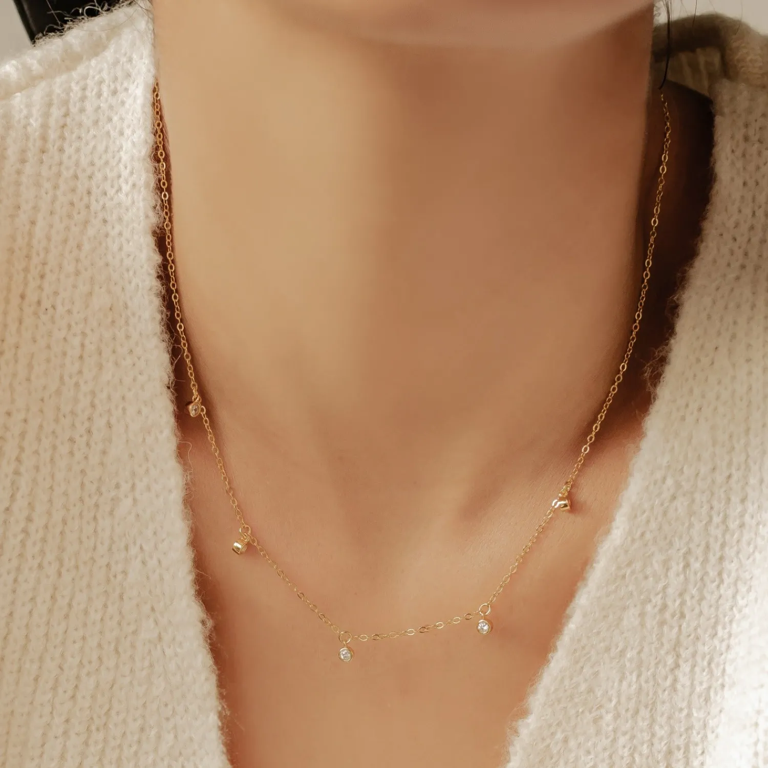 Filigrane Ketten | Hey Happiness Dazzling Zirkonia Kette Sterlingsilber