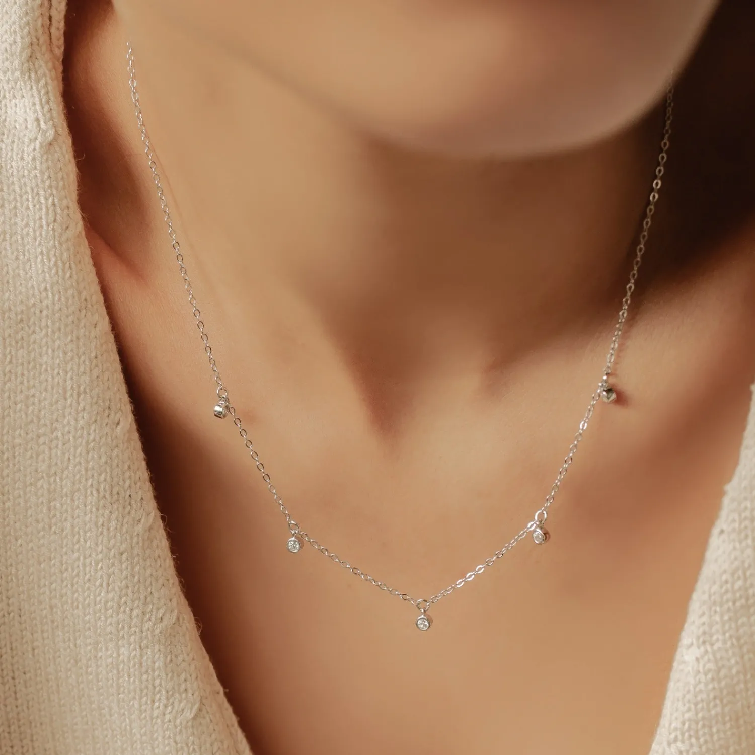 Filigrane Ketten | Hey Happiness Dazzling Zirkonia Kette Sterlingsilber