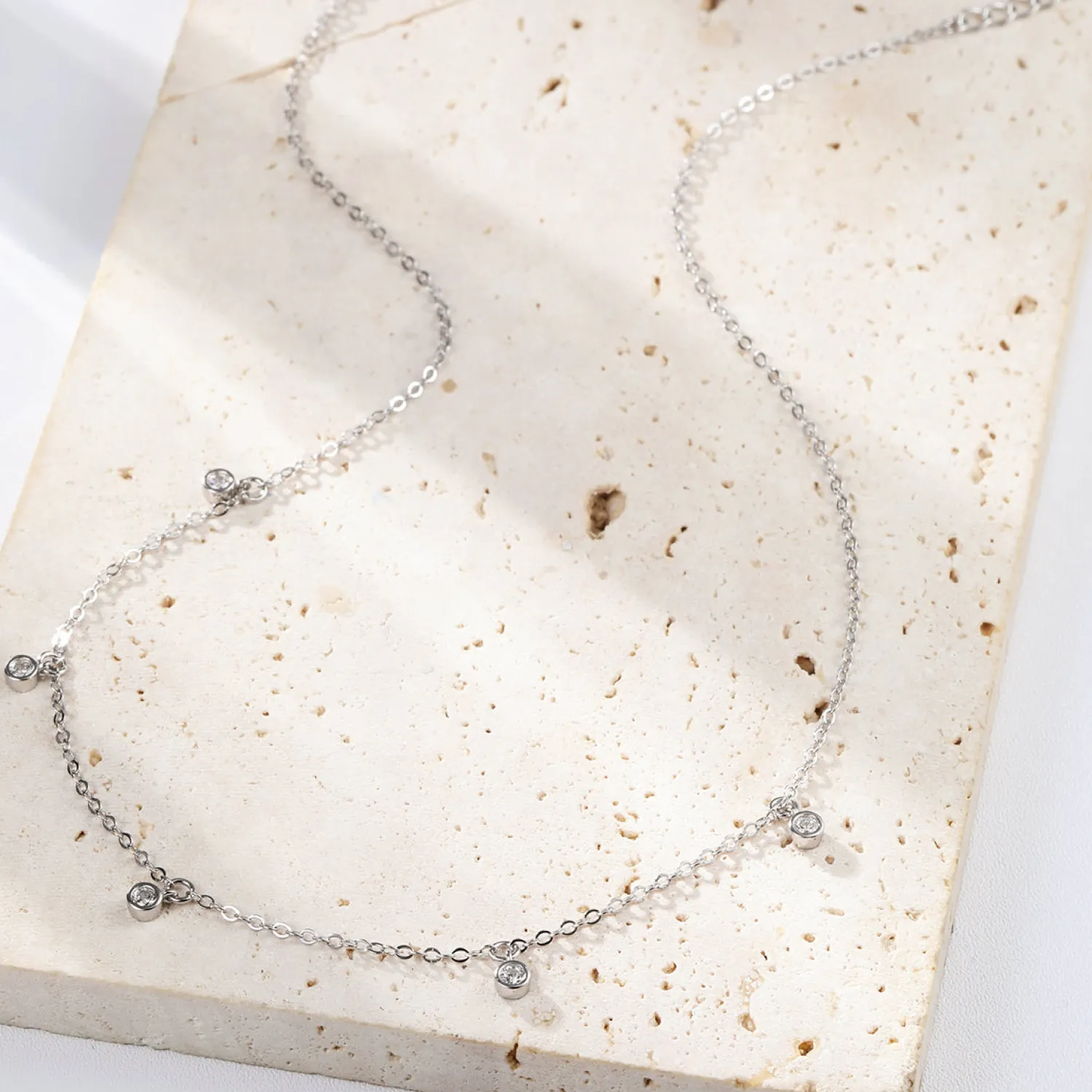 Filigrane Ketten | Hey Happiness Dazzling Zirkonia Kette Sterlingsilber