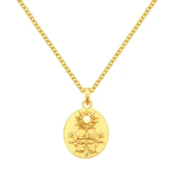 Filigrane Ketten | Hey Happiness Der Sonnenschein Anhänger Kette aus Sterlingsilber