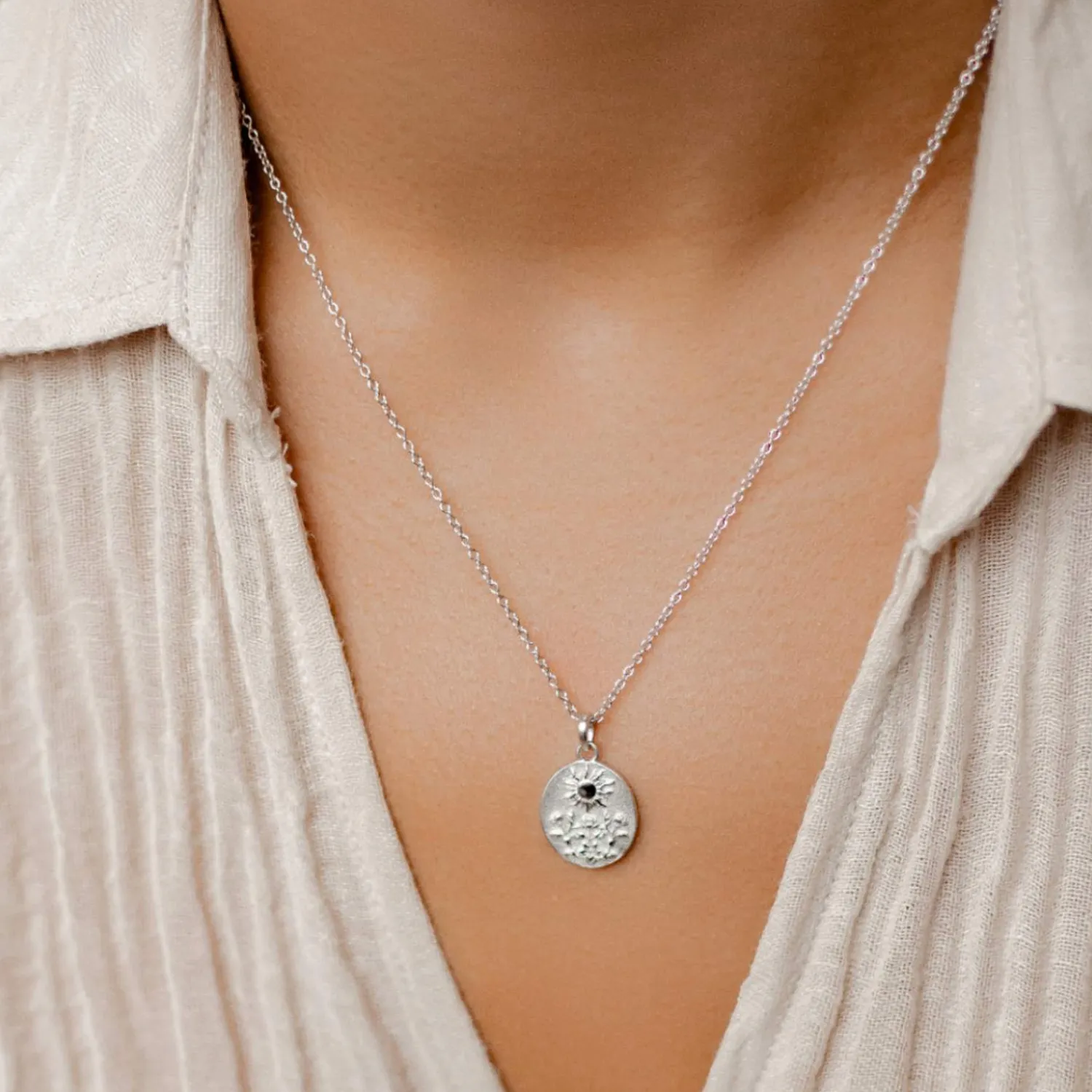 Filigrane Ketten | Hey Happiness Der Sonnenschein Anhänger Kette aus Sterlingsilber