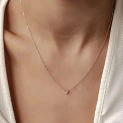 Filigrane Ketten | Hey Happiness Devotion Diamant Herz Anhänger Kette 585 Gold
