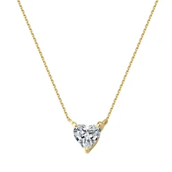 Filigrane Ketten | Hey Happiness Devotion Diamant Herz Anhänger Kette 585 Gold