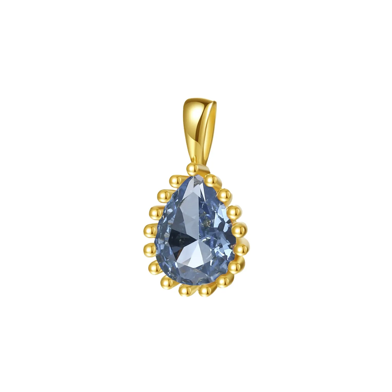 Filigrane Ketten | Hey Happiness Dezember Blauer Topas Geburtsstein Halskette Sterlingsilber