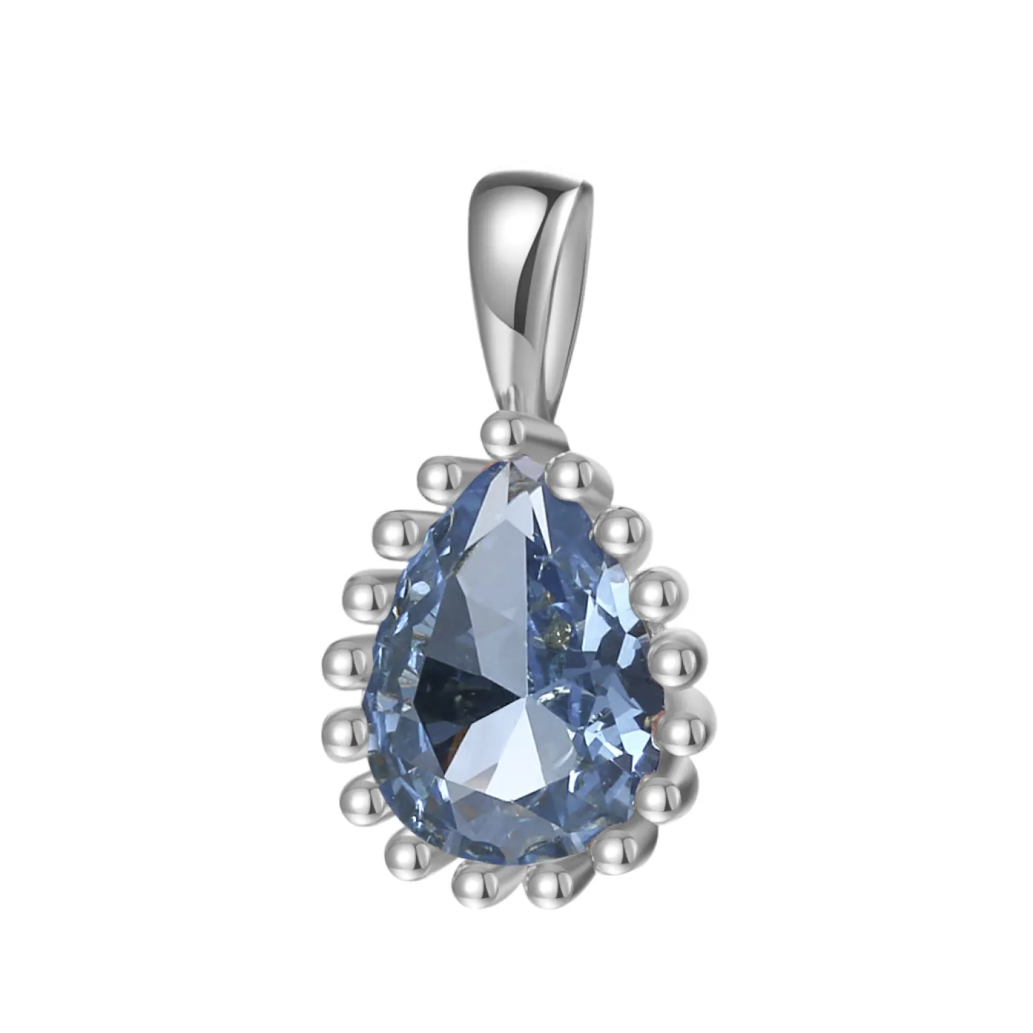 Filigrane Ketten | Hey Happiness Dezember Blauer Topas Geburtsstein Halskette Sterlingsilber