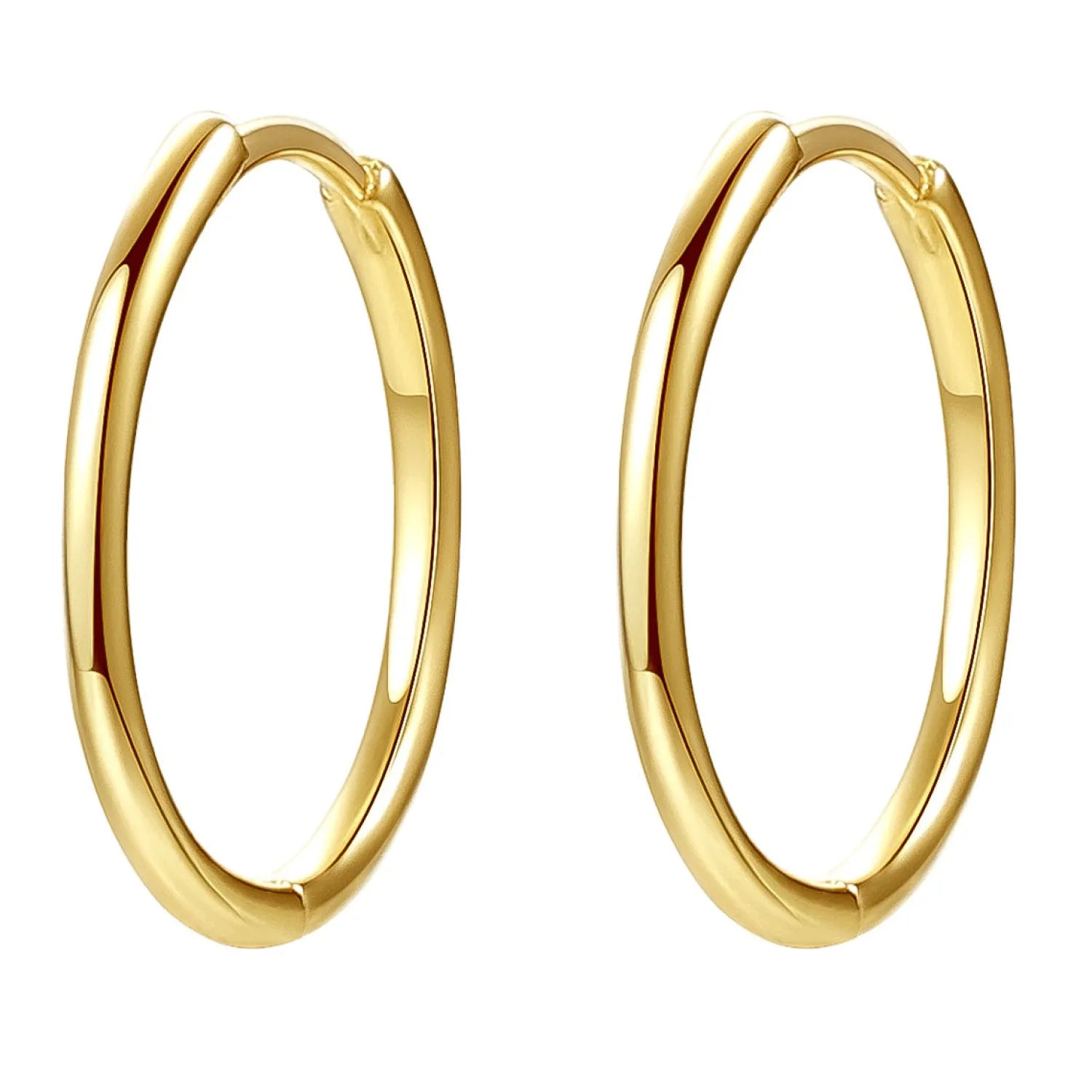 Creolen | Hey Happiness Dünne Creolen aus Sterlingsilber in Gold
