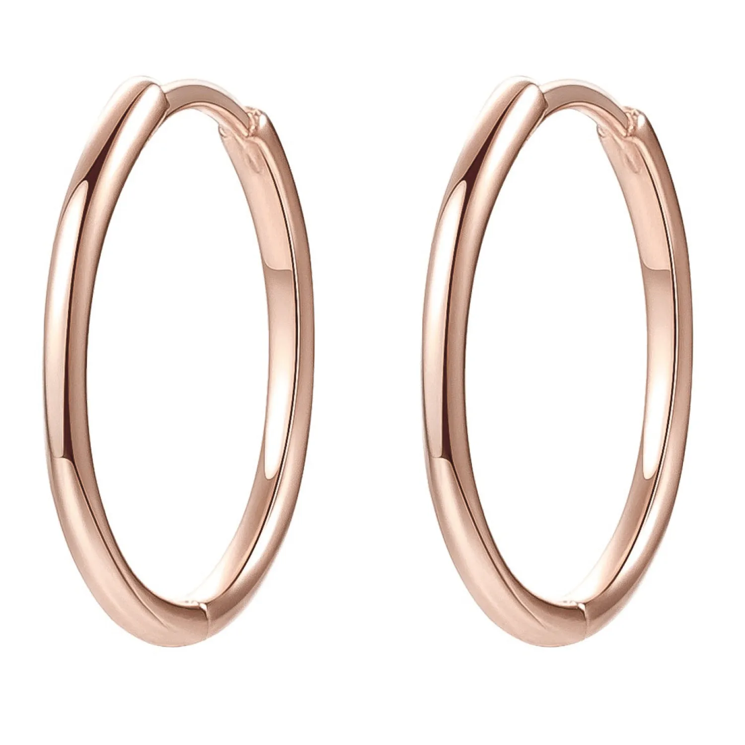Creolen | Hey Happiness Dünne Creolen aus Sterlingsilber in Gold