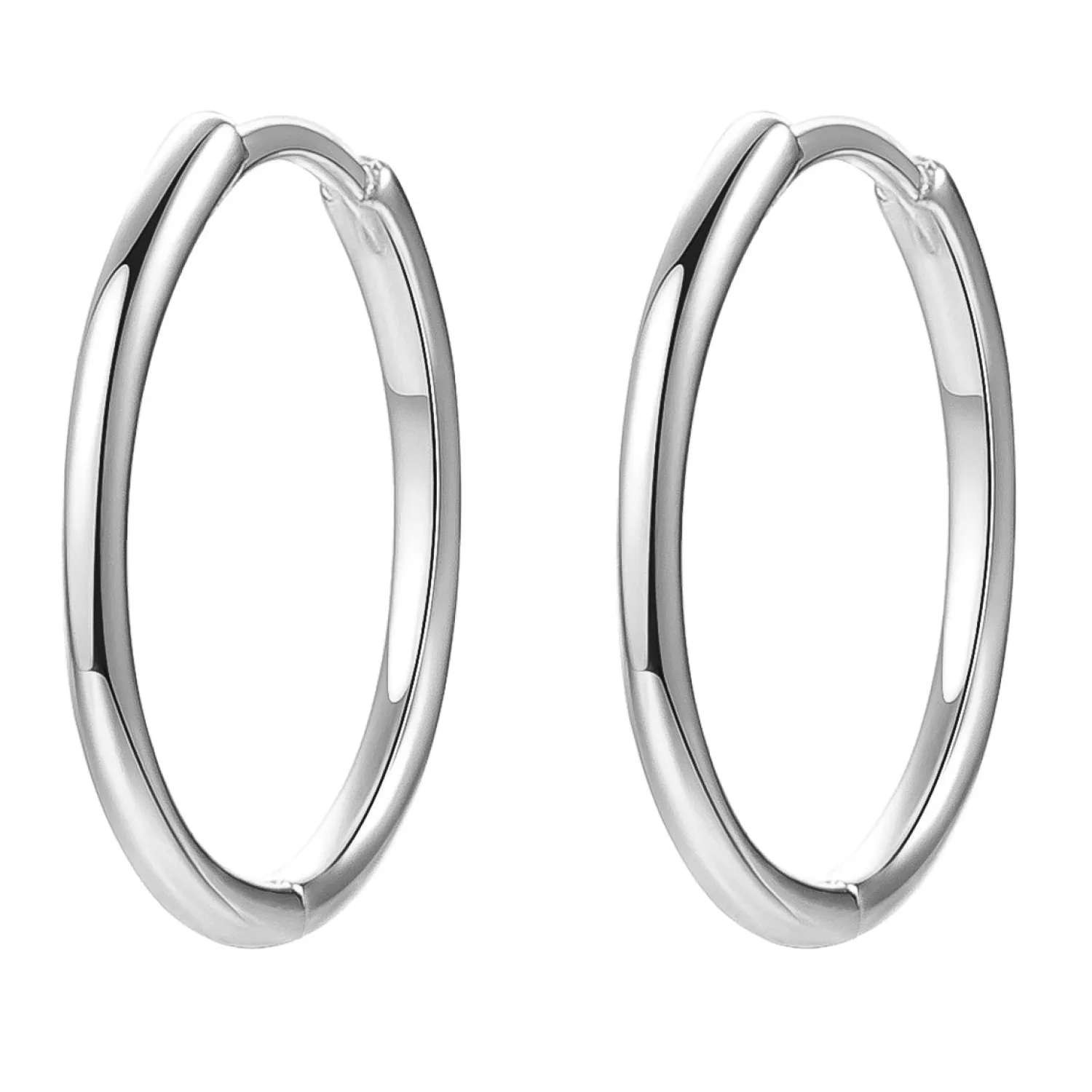 Creolen | Hey Happiness Dünne Creolen aus Sterlingsilber in Gold