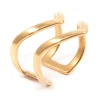 Auffällige Ringe | Hey Happiness Doppel Chevron Ring in Gold