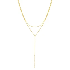 Lariat Necklaces | Filigrane Ketten | Hey Happiness Doppelreihige Kette Y Form