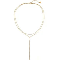 Lariat Necklaces | Filigrane Ketten | Hey Happiness Doppelreihige Kette Y Form