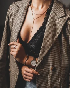 Lariat Necklaces | Filigrane Ketten | Hey Happiness Doppelreihige Y Kette in Rosegold Rose Gold